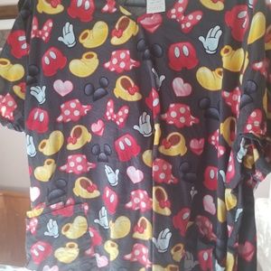 2x mickey mouse scrub top